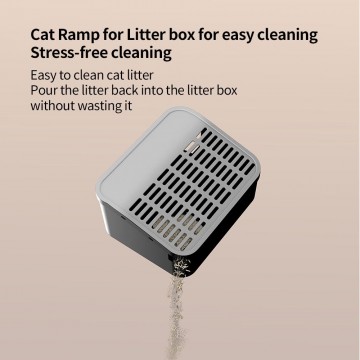 Rubeku Litter Box Hooded Stainless Steel Grey